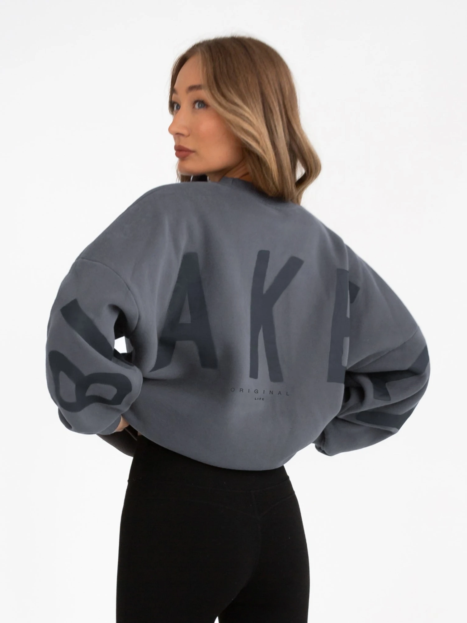 Isabel Tonal Oversized Jumper - Charcoal 1 Isabel Tonal Oversized Jumper - Charcoal