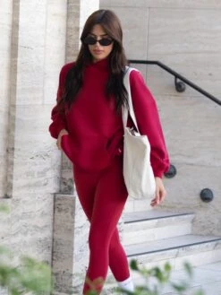 Isabel Oversized Hoodie - Cherry Red 9 Isabel Oversized Hoodie - Cherry Red -Blakely Clothing Store NY86BRANDD 4