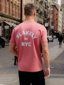 Men's Coral NYC Relaxed Graphic T-Shirt - Heritage Varsity Style