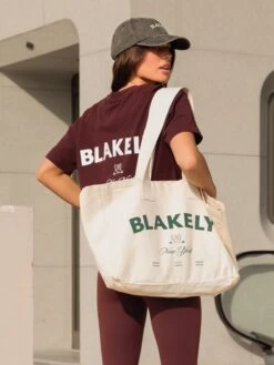 NY Crest Tote Bag - Natural 9 NY Crest Tote Bag - Natural -Blakely Clothing Store NYCRESTTOTED 3