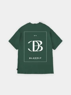 Riviera Initial Relaxed T-Shirt - Dark Green -Blakely Clothing Store Riviera Relaxed Tee GreenD