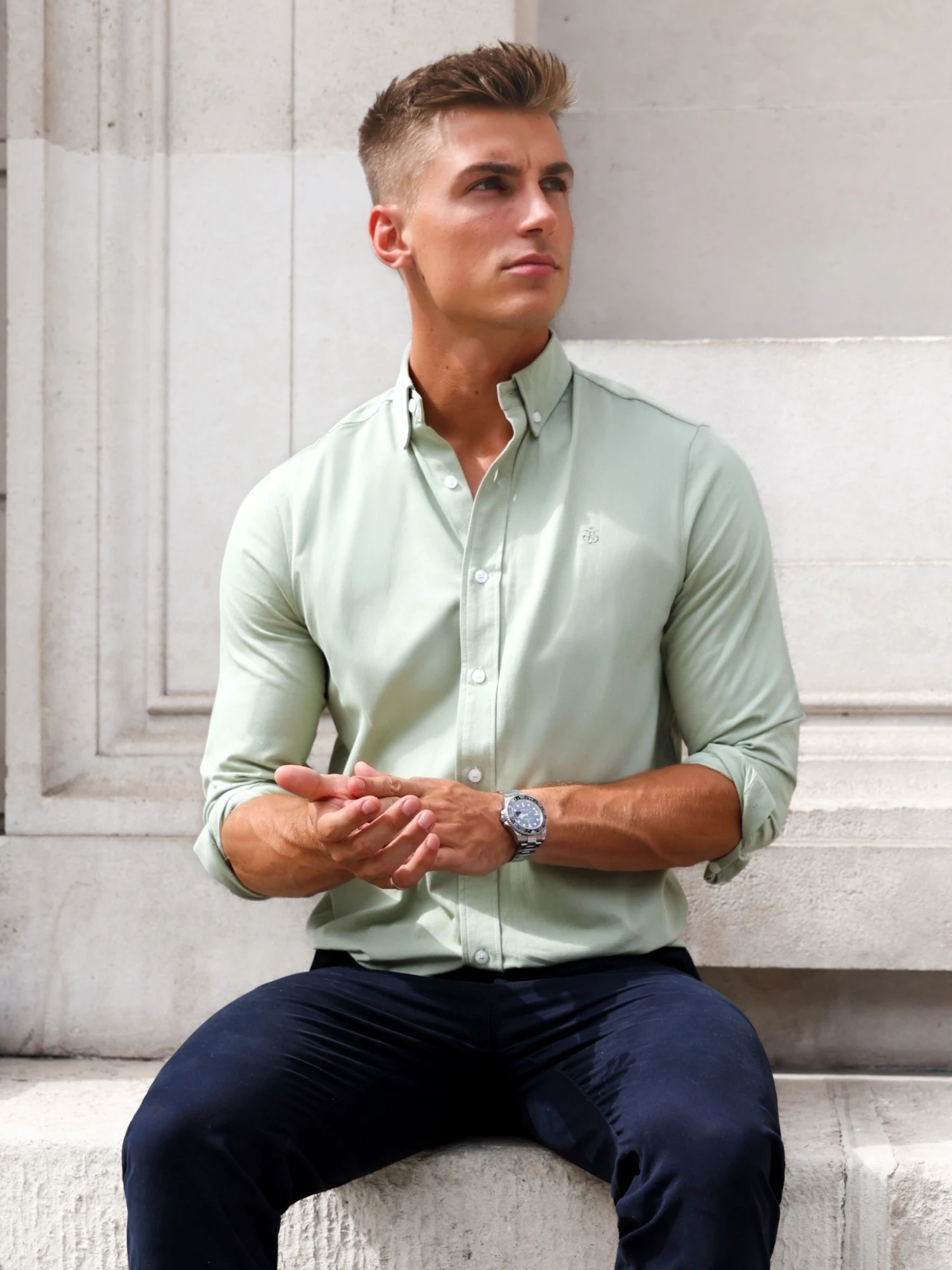 Sedona Slim Fit Shirt - Sage Green 1 Sedona Slim Fit Shirt - Sage Green