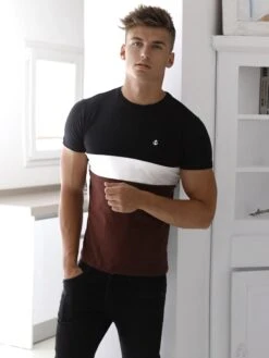 Sioux T-Shirt - Black, White & Burgundy