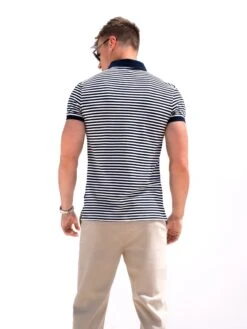 Stripe Polo Shirt - Navy -Blakely Clothing Store STRIPEPOLOBRAND01D