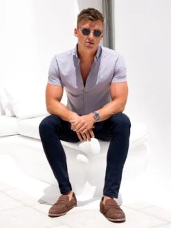 Navarra Short Sleeve Shirt - Pale Lilac 8 Navarra Short Sleeve Shirt - Pale Lilac -Blakely Clothing Store SUMMERMENSBRAND1D 1