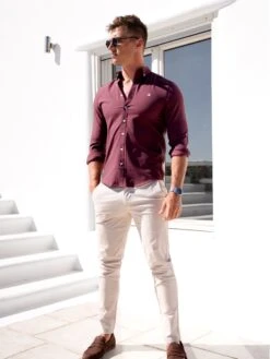 Maidstone Long Sleeve Shirt - Burgundy 10 Maidstone Long Sleeve Shirt - Burgundy -Blakely Clothing Store SUMMERMENSBRAND1D 11