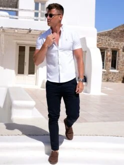 Monaco Short Sleeve Shirt - White 9 Monaco Short Sleeve Shirt - White -Blakely Clothing Store SUMMERMENSBRANDleadsD 2