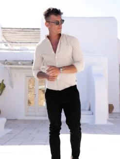 Sedona Slim Fit Shirt - Taupe Brown -Blakely Clothing Store SedonataupeD 2