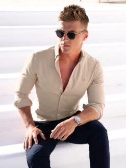 Sedona Slim Fit Shirt - Taupe Brown