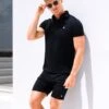 Sorrento Polo & Shorts Set - Black