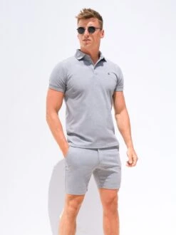 Sorrento Polo & Shorts Set - Grey