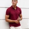 Anchor Polo Shirt - Burgundy -Blakely Clothing Store TEDBURGUNDY2