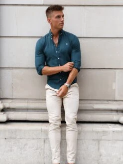 Dallas Long Sleeve Shirt - Dark Teal 6 Dallas Long Sleeve Shirt - Dark Teal -Blakely Clothing Store TEDLONDONBRANDD 5