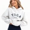 Yoga Oversized Hoodie - Marl White -Blakely Clothing Store YOGAMARLWHITE