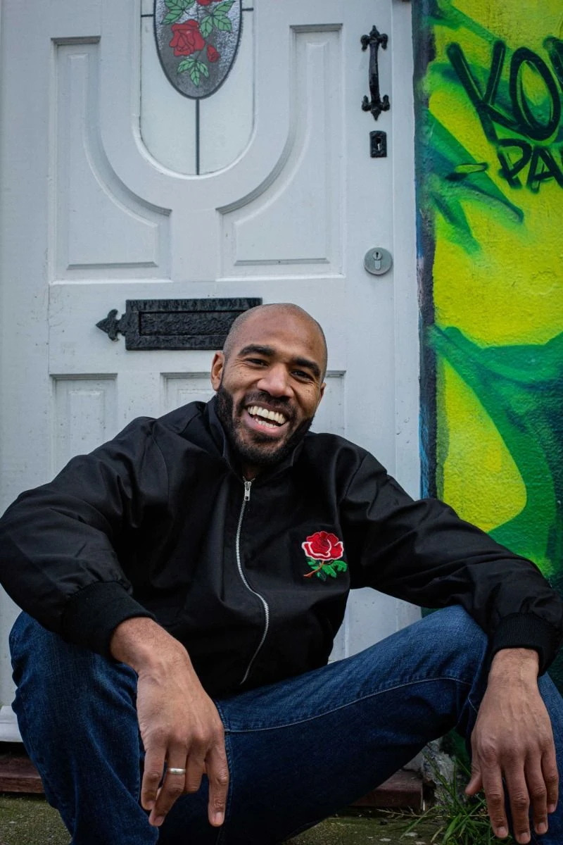 England 1980 Rugby Heritage Black Harrington Jacket 2 England 1980 Rugby Heritage Black Harrington Jacket - Image 2