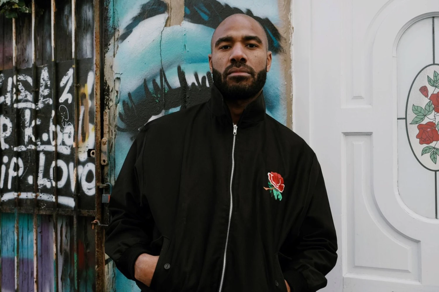 England 1980 Rugby Heritage Black Harrington Jacket 3 England 1980 Rugby Heritage Black Harrington Jacket - Image 3