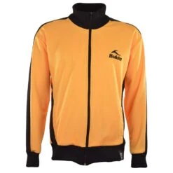 Bukta Track Top Amber with Black Panels and Cuffs