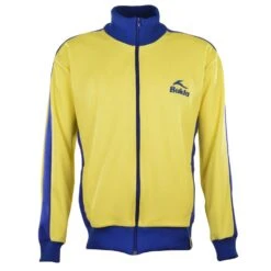 BUKTA Yellow Track Top with Royal Blue Panels & Cuffs