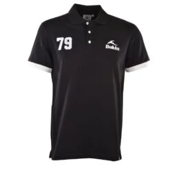 BUKTA Heritage Polo - Black with White Cuffs