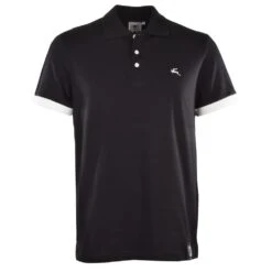 BUKTA Lifestyle Polo - Black with White Cuffs
