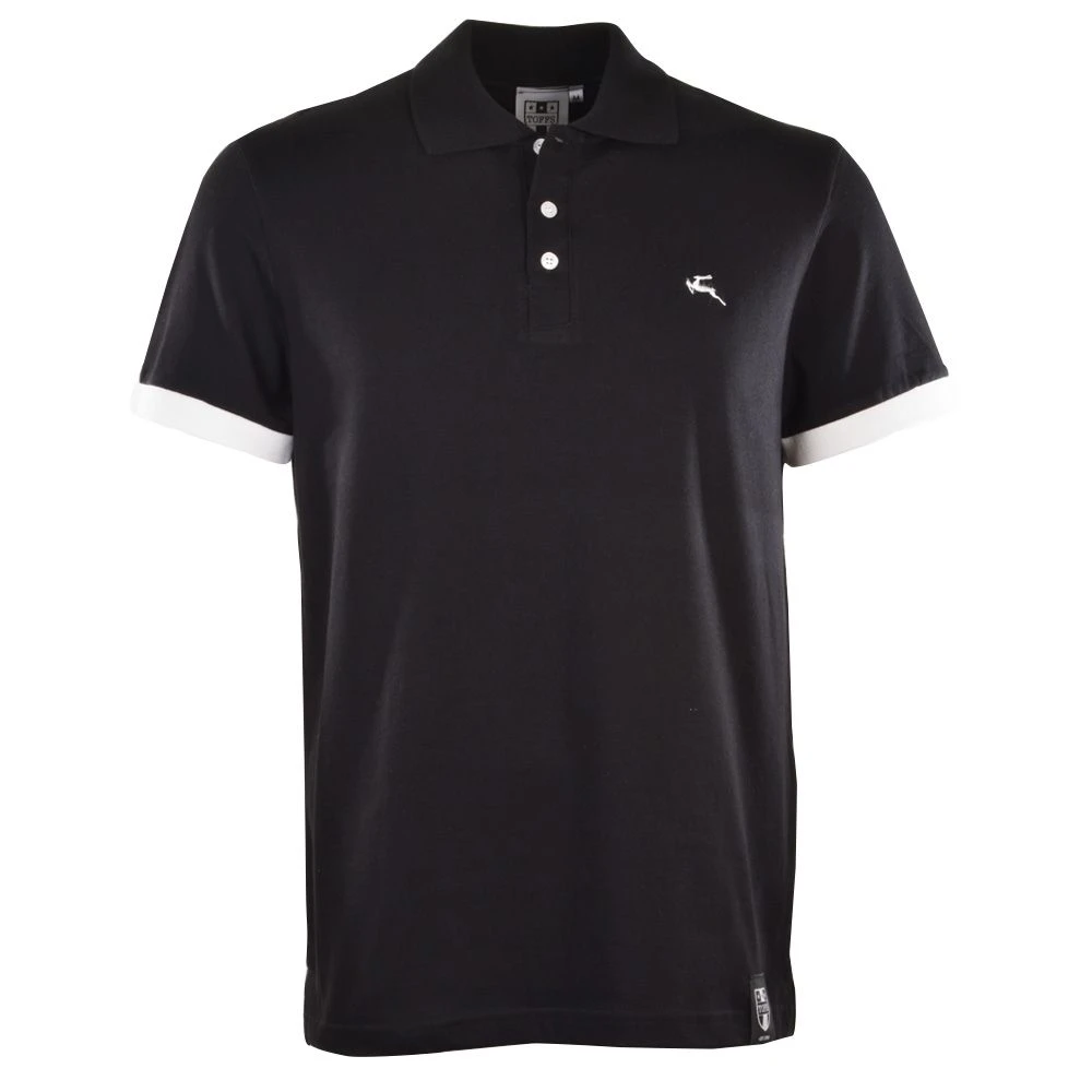 BUKTA Lifestyle Polo - Black with White Cuffs 1 BUKTA Lifestyle Polo - Black with White Cuffs