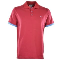 BUKTA Lifestyle Polo in Claret with Sky Cuffs