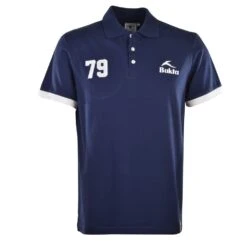 BUKTA Heritage Polo Shirt - Navy with White Cuffs