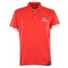 BUKTA Red Polo Shirt with White Cuffs - Made in Great Britain -Blakely Clothing Store bukpred1