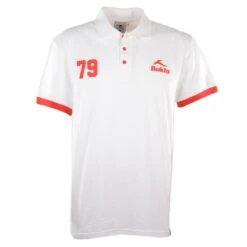 BUKTA Heritage Polo - White with Red Cuffs - Premium Organic Cotton