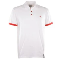 BUKTA Lifestyle Polo - White with Red Cuffs