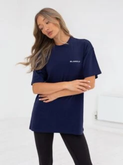 Series Oversized T-Shirt - Navy -Blakely Clothing Store edit1966AWNavy 05D