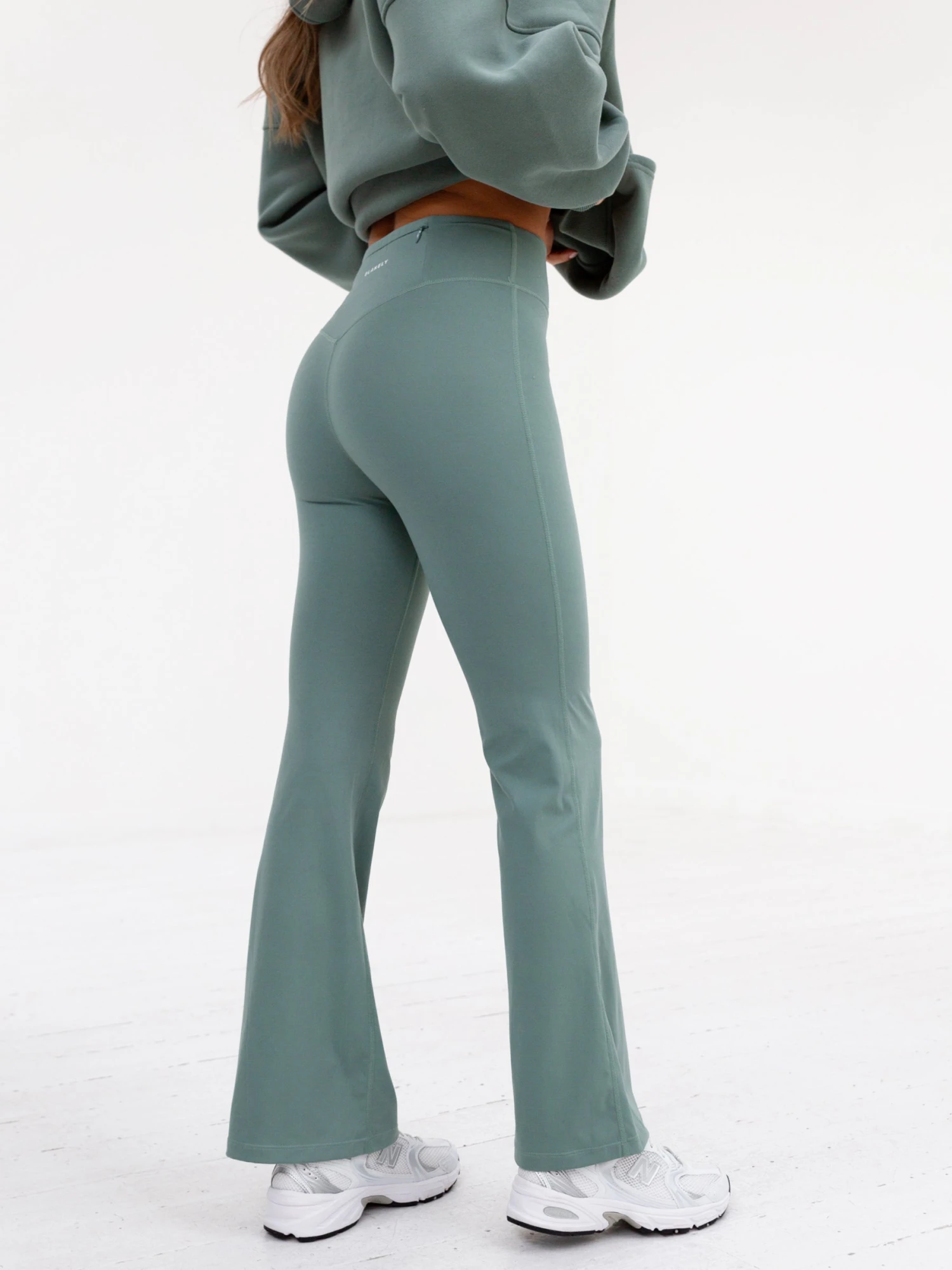 Soft Sculpt Wide Leg Leggings - Sage Green 5 Soft Sculpt Wide Leg Leggings - Sage Green - Image 5