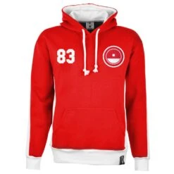 TOFFS Aberdeen Number 83 Retro Hoodie - Red & White