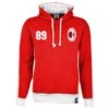 AC Milan Number 89 Retro Hoodie - Red and White -Blakely Clothing Store h0004