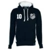 Santos Number 10 Retro Hoodie - Classic Black & White -Blakely Clothing Store h0014