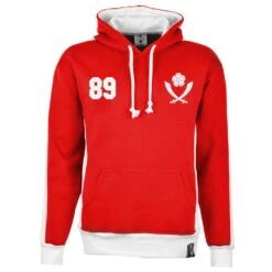 Sheffield United Number 89 Retro Hoodie - Red/White