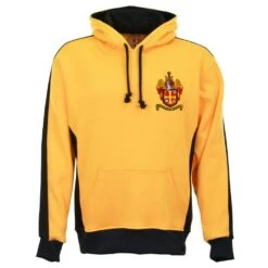 Wolverhampton Wanderers Retro Hoodie - Official Amber & Black