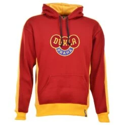 Dukla Prague Retro Hoodie in Maroon & Amber