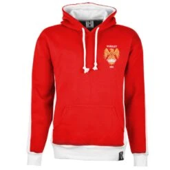 Manchester Reds 1958 Style Retro Hoodie - Heritage Cotton Sportswear