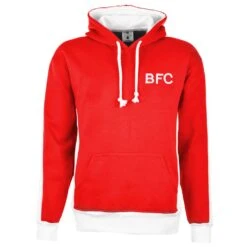 Barnsley Red & White Embroidered BFC Pullover Hoodie