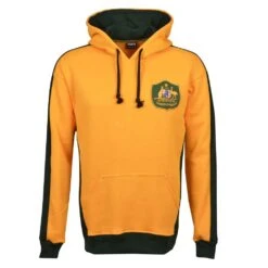 Vintage Australia 1980s Retro Hoodie - Amber and Bottle Green