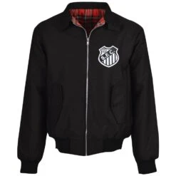 Santos FC Black Harrington Jacket - Made in the UK