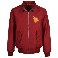 Aston Villa Maroon Harrington Jacket with Tartan Lining