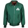 Celtic Green Harrington Jacket with Vintage 1950s Crest -Blakely Clothing Store hj0024