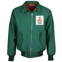 British Made Green Harrington Jacket with 1955 Great Britain Badge