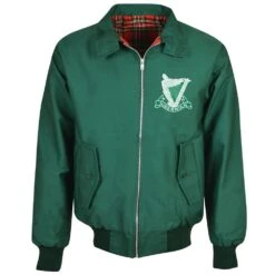Hibernian Green Harrington Jacket - Classic Early Badge Edition