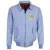 Manchester City Light Blue Harrington Jacket with Official Crest