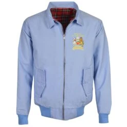 Manchester City Light Blue Harrington Jacket with Official Crest