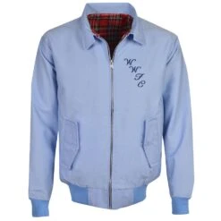 Wycombe Wanderers Official Light Blue Harrington Jacket