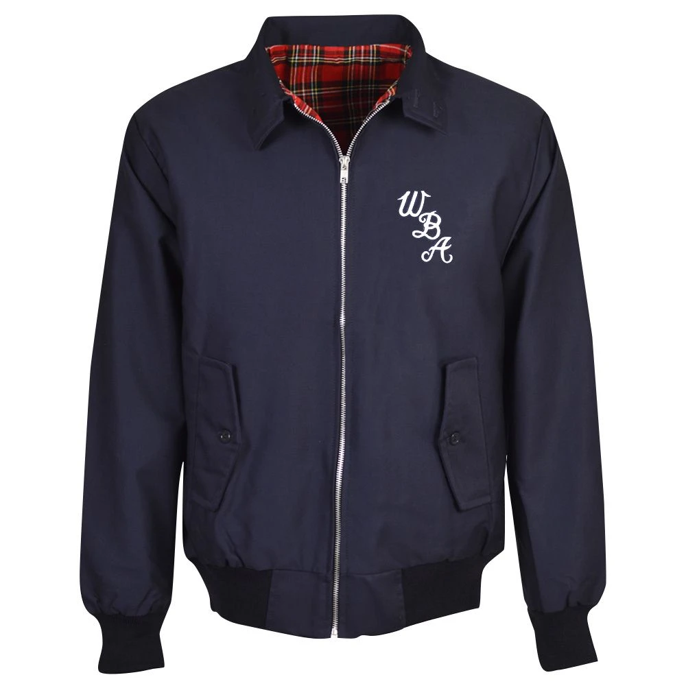West Bromwich Albion Navy Harrington Jacket with 1970s Crest 1 West Bromwich Albion Navy Harrington Jacket with 1970s Crest